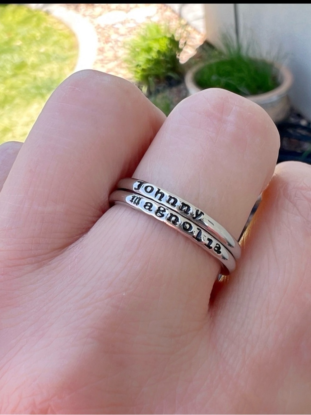 Personalized Name Ring Stacking 2mm